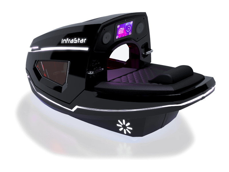 Cyclette InfraStar nera chiusa con monitor