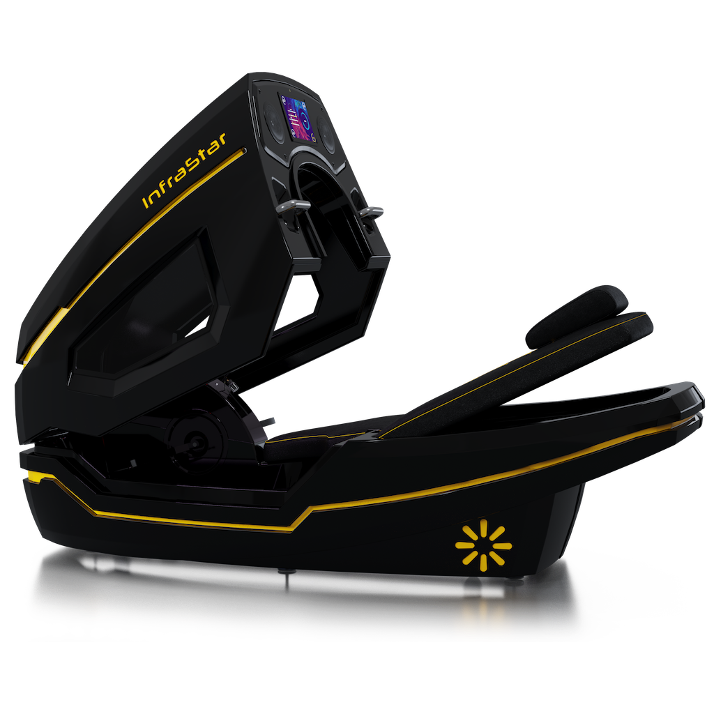 Cyclette InfraStar aperta con capsula nera e oro