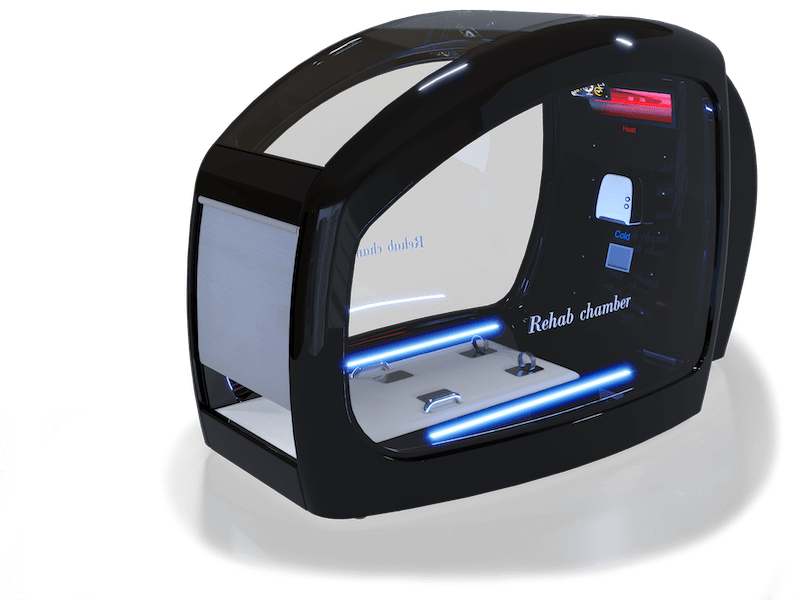 Capsula HotCRYO nera con luci LED