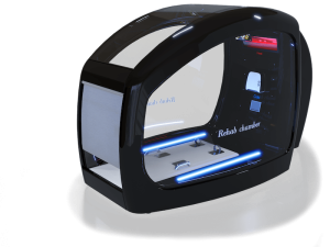 Capsula HotCRYO per yoga e pilates con pareti in vetro