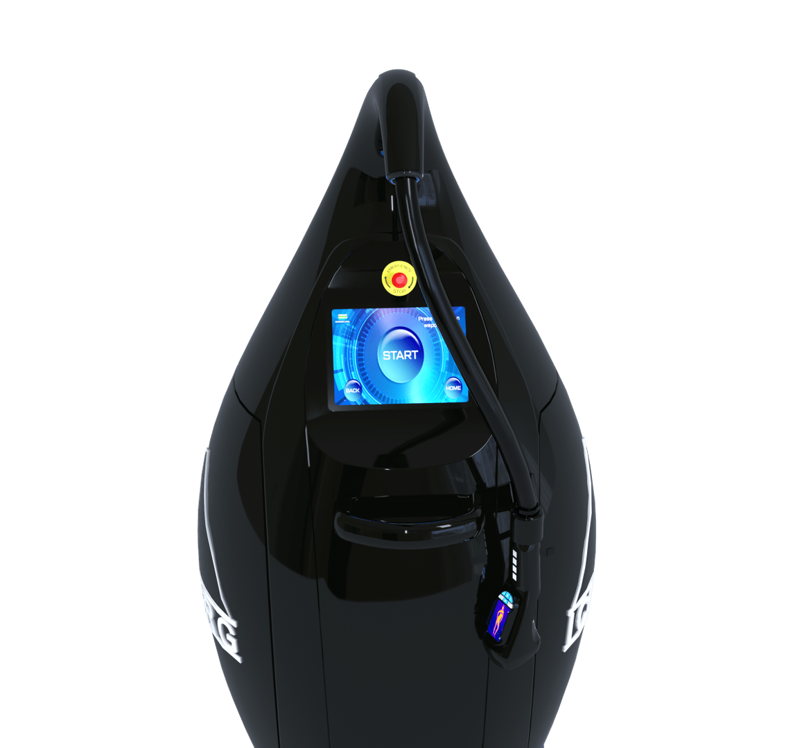 Iceberg 50L nero, vista frontale