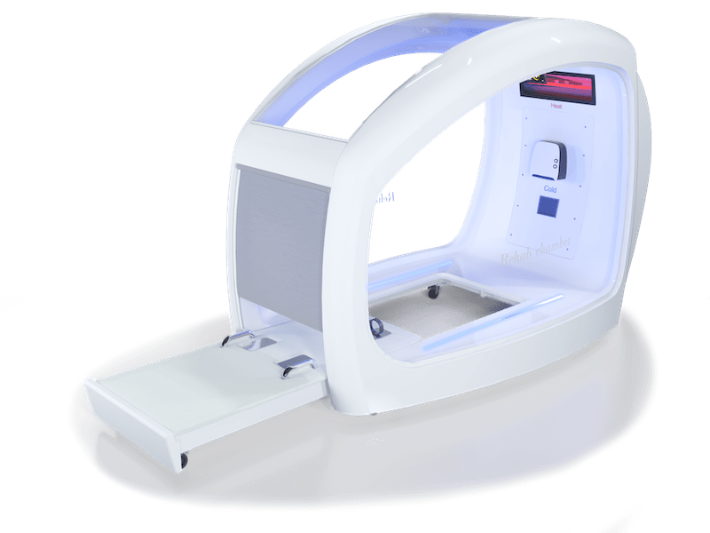 Capsula HotCRYO bianca con pedana estratta
