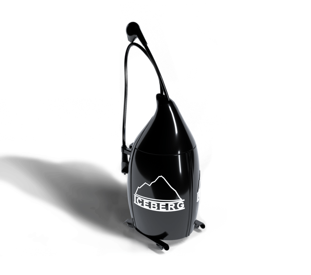 Dispositivo Iceberg Electric CRYO nero, vista posteriore
