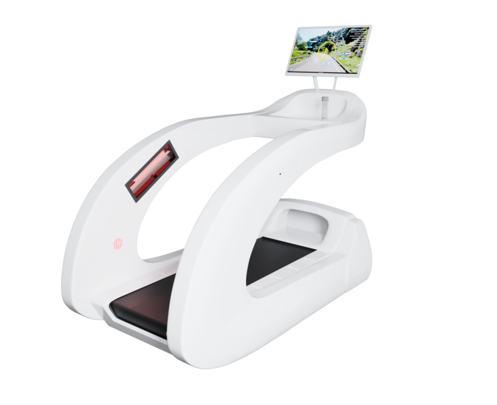 Tapis roulant a infrarossi InfraRunick bianco con monitor