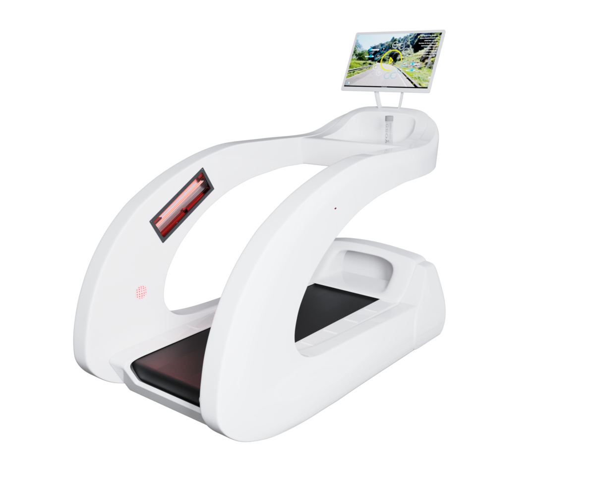 Tapis roulant a infrarossi InfraRunick bianco con monitor