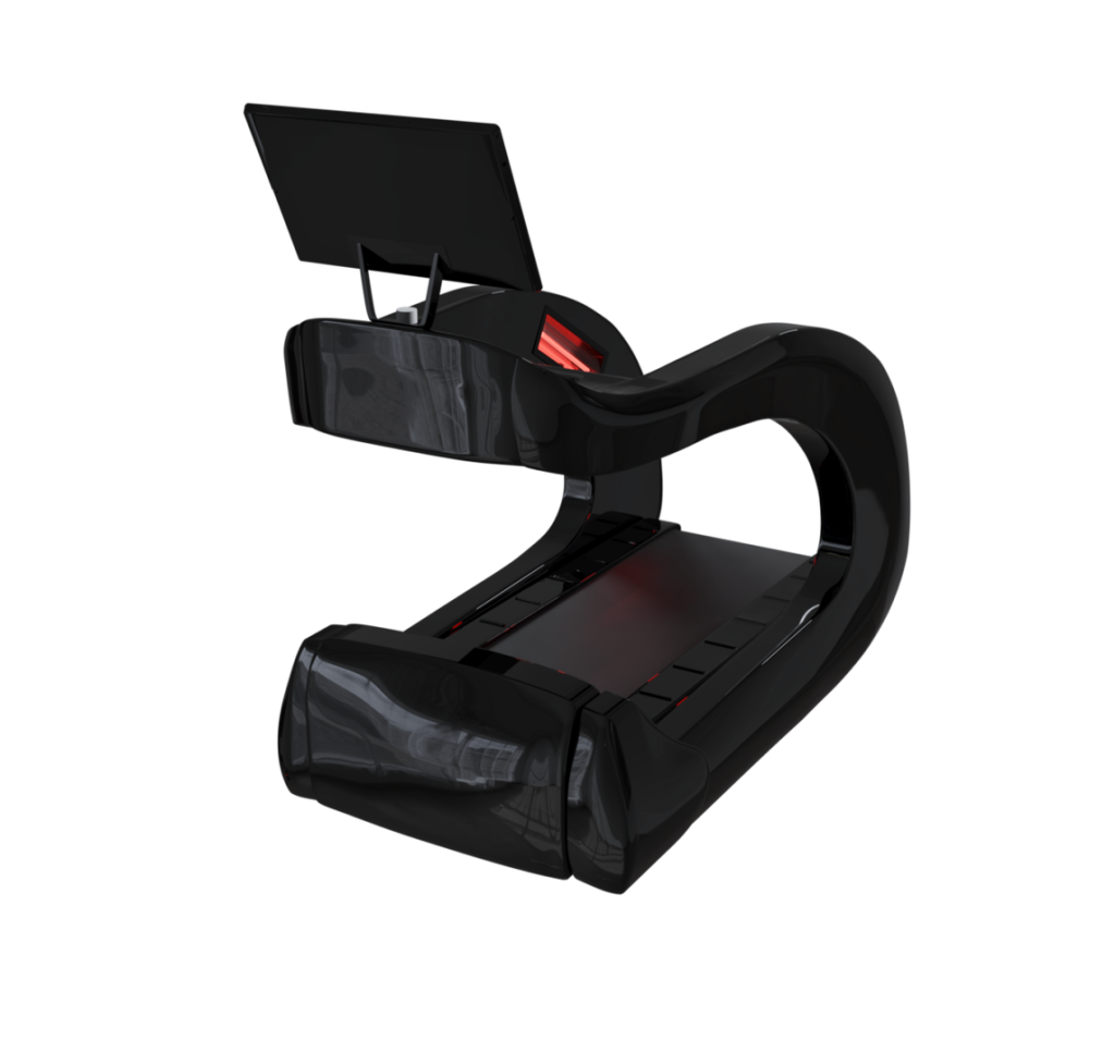 Tapis roulant a infrarossi InfraRunick nero con monitor