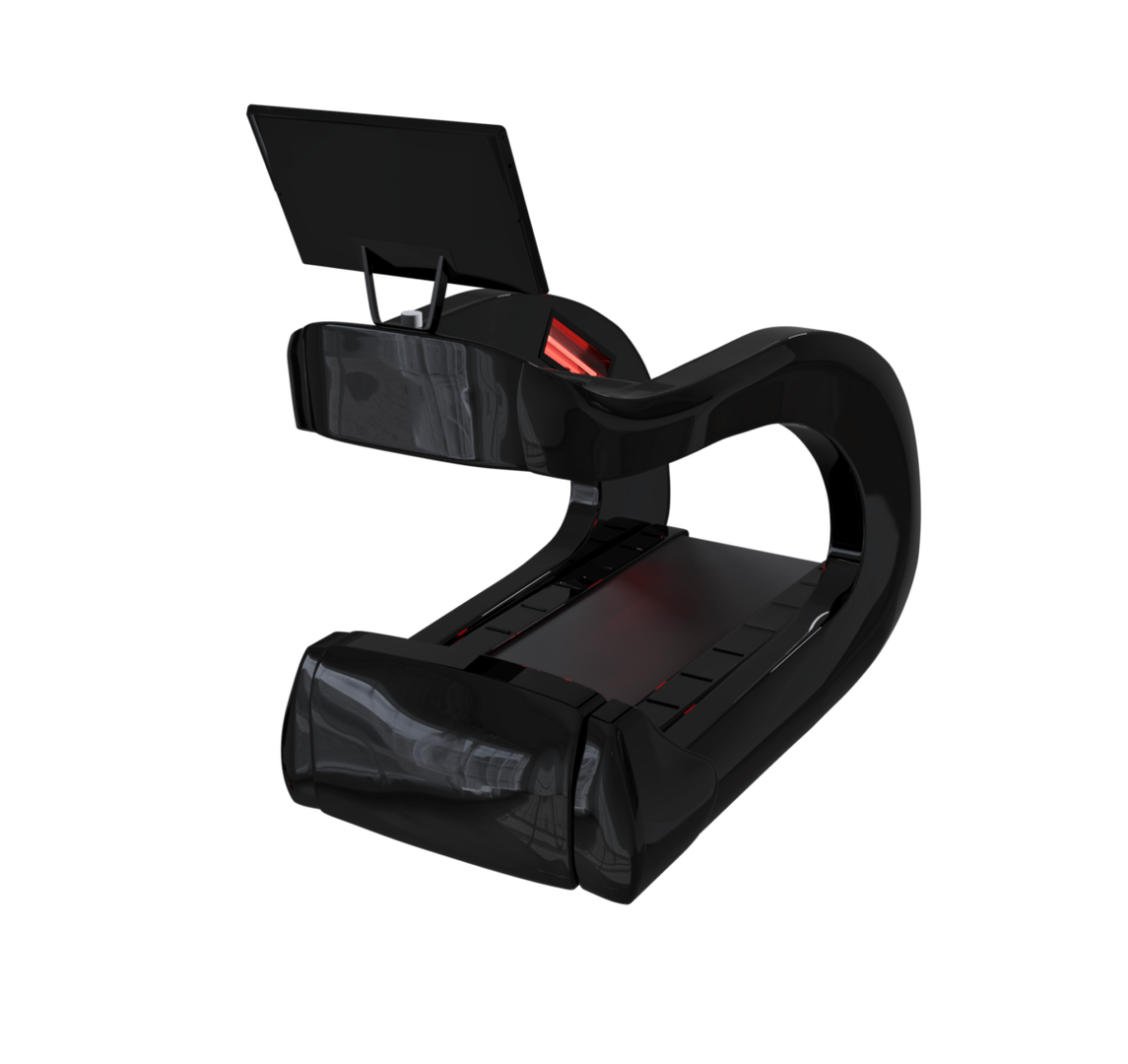 Tapis roulant a infrarossi InfraRunick nero con monitor
