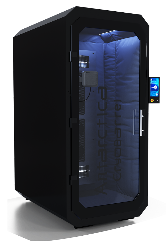 Camera Antarctica CryoBarrel nera, vista frontale
