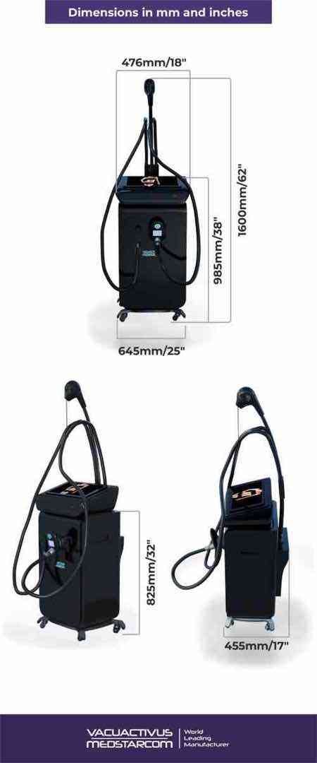 Schema dimensionale del Silhouette Shaper in mm e pollici
