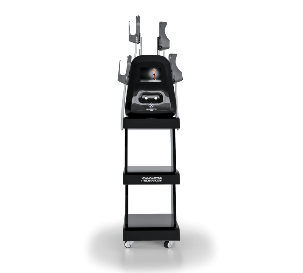 Silhouette Shaper EMS con applicatori su carrello