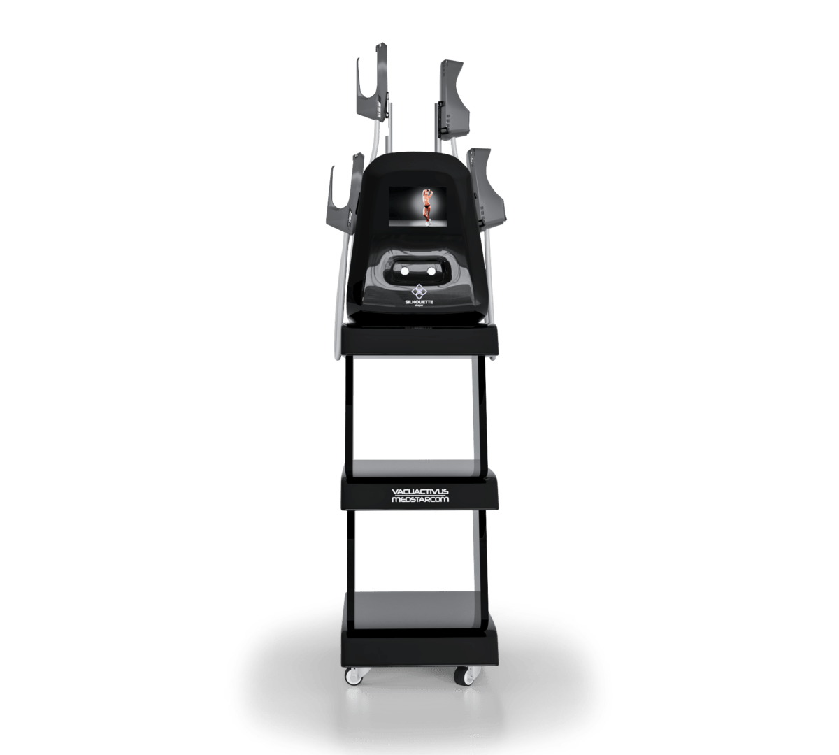 Silhouette Shaper EMS con applicatori su carrello