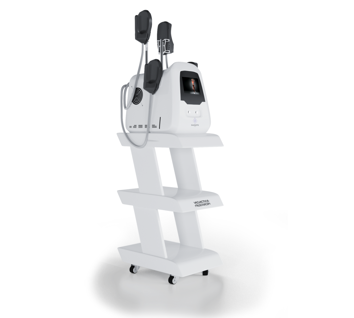 Silhouette Shaper EMS bianco, vista prospettica