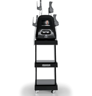 Silhouette Shaper EMS nero con applicatori su carrello