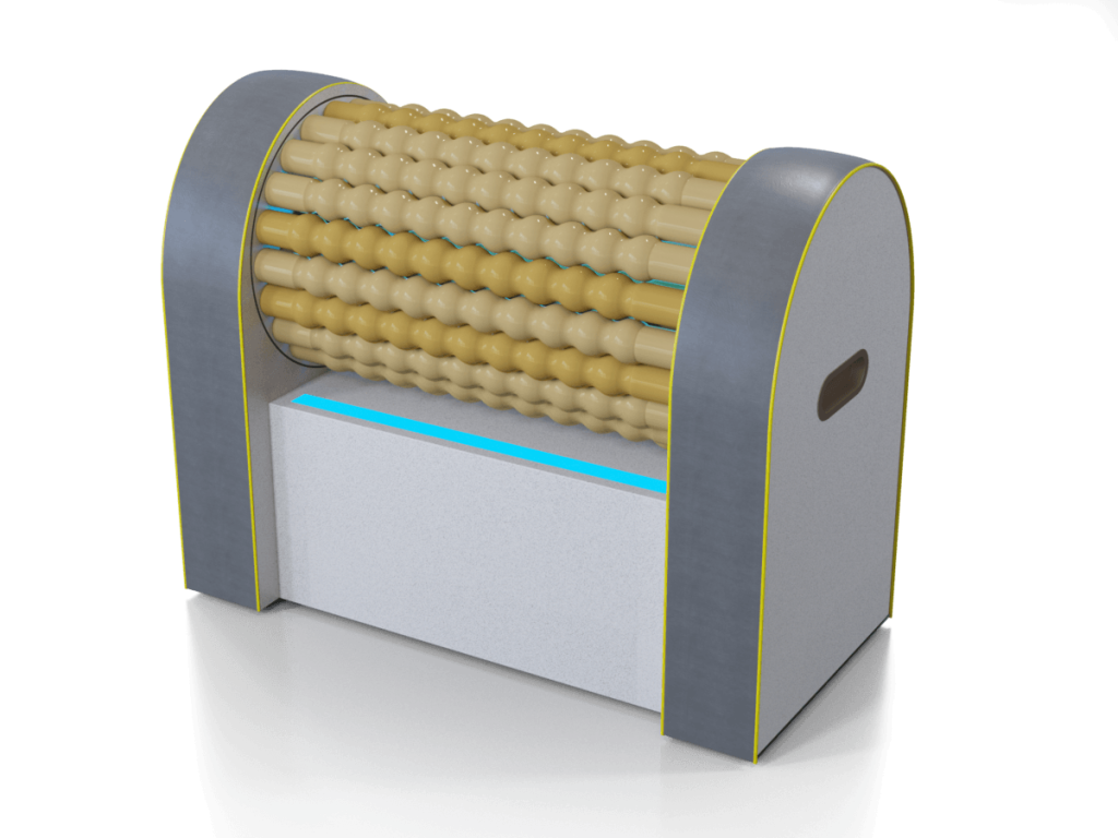 RollStar Mini S bianco e grigio, vista prospettica