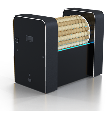 RollStar Mini SQ nero con rullo in legno