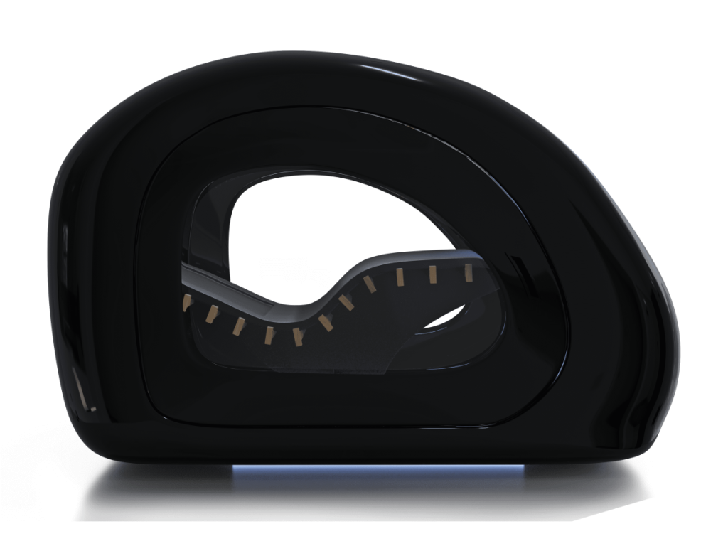 Capsula della longevità Revique HaloX nera, vista laterale