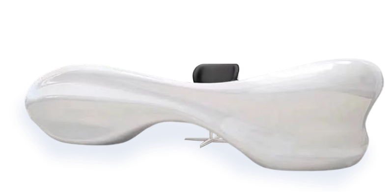 Chaise longue di design bianca per centri benessere
