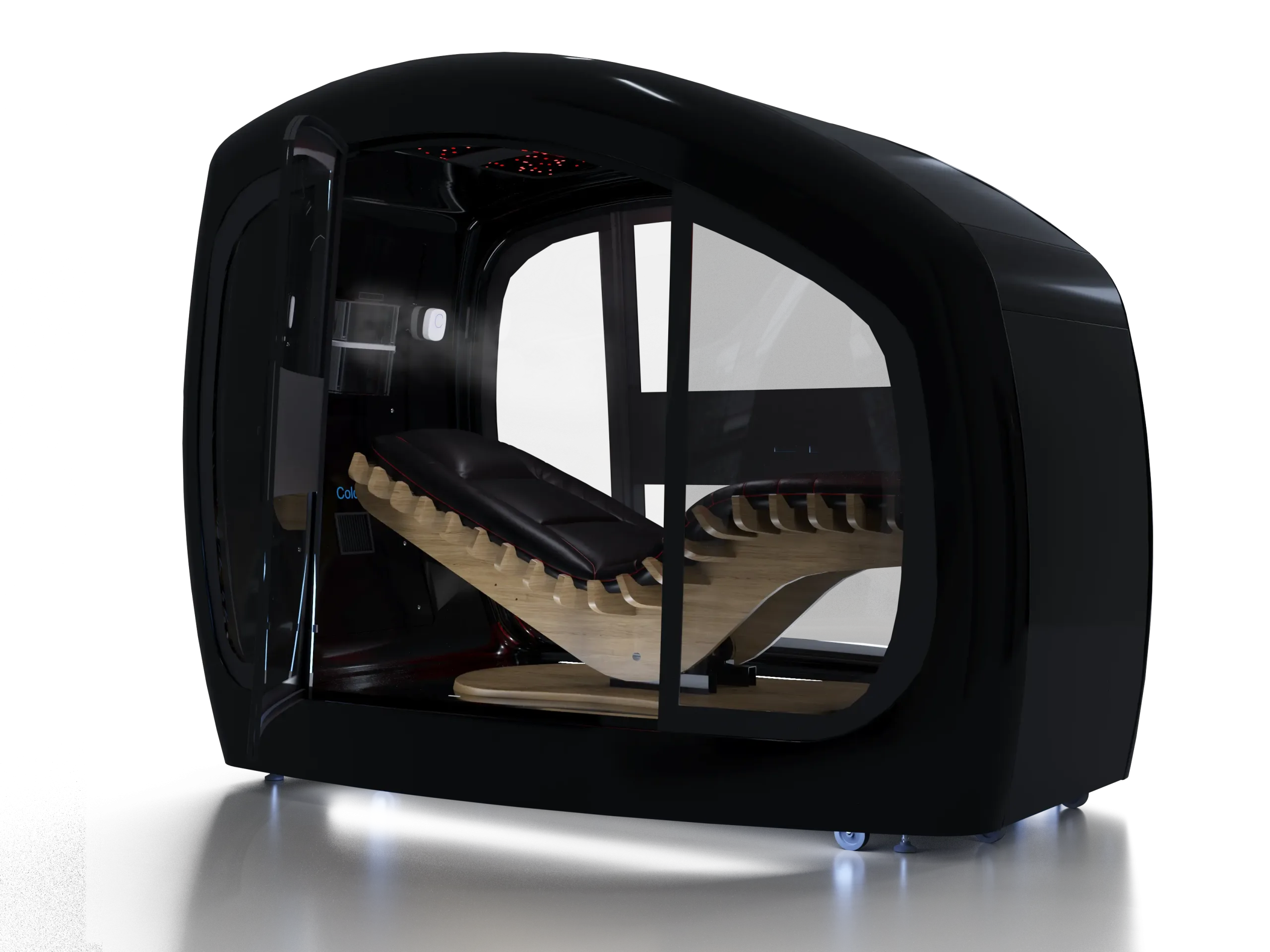 Capsula Revique HaloXL nera, vista prospettica