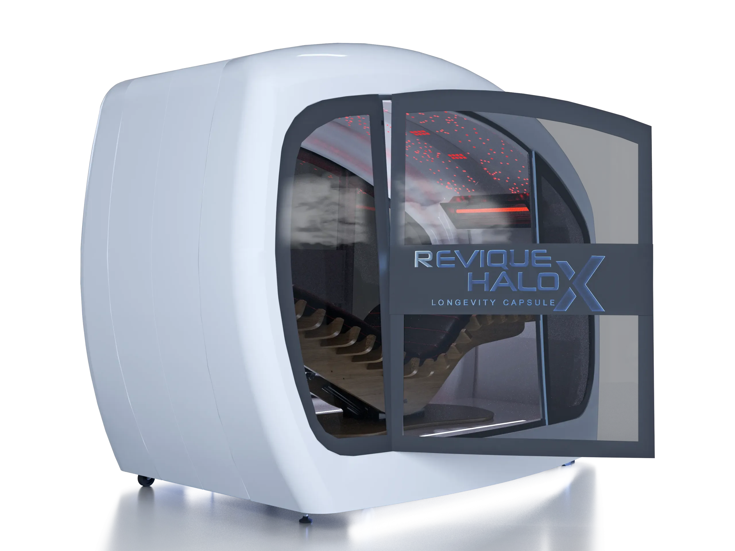 Capsula Revique HaloXL bianca con porta aperta