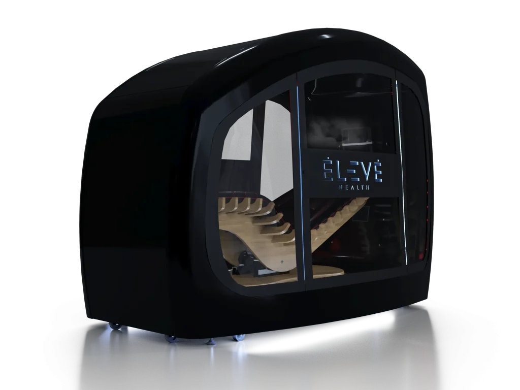 Capsula Revique HaloXL nera con marchio Élevé Health
