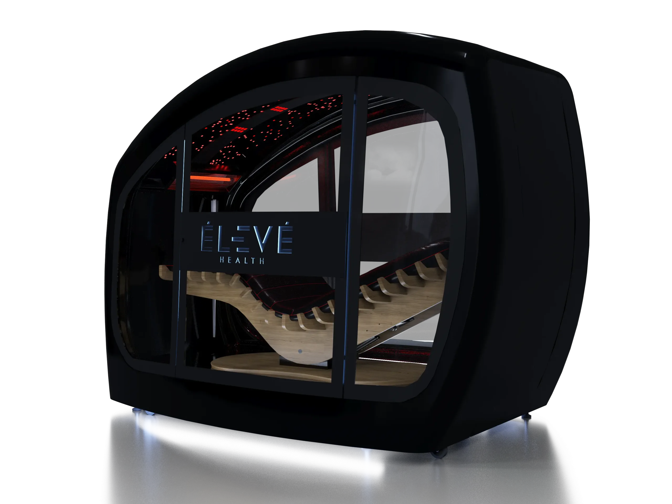 Capsula Revique HaloXL nera con marchio Élevé Health