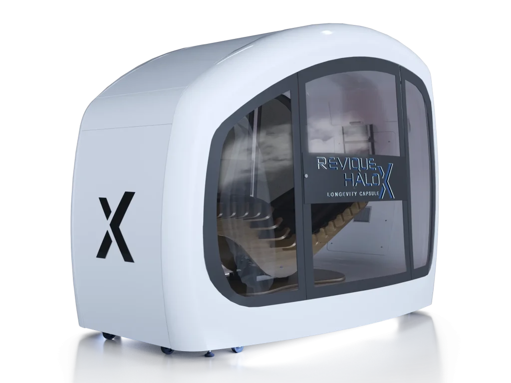 Capsula Revique HaloXL bianca, vista laterale