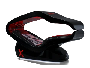Lettino a luce rossa PEMF HALOX aperto con pannelli LED rossi