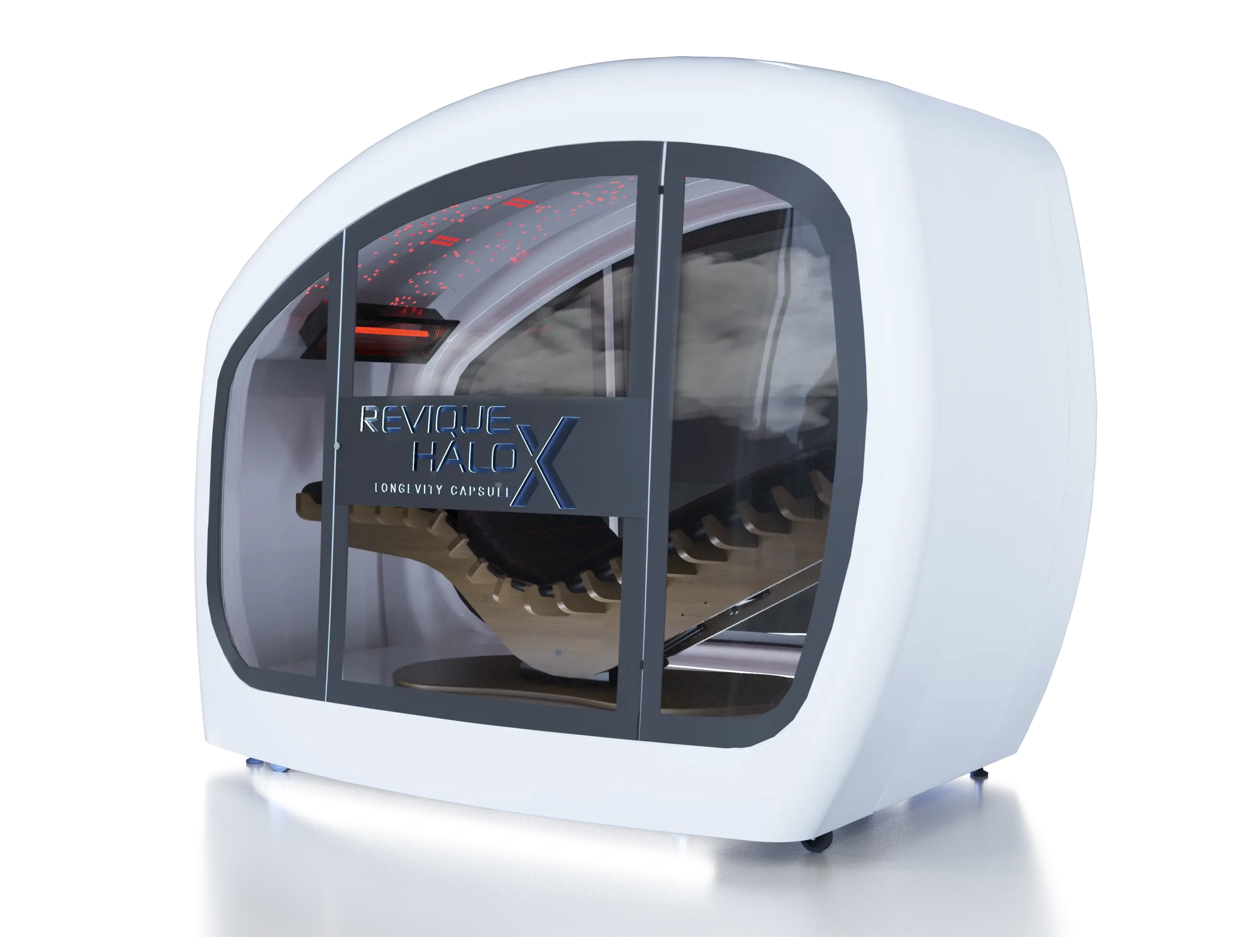 Capsula Revique HaloXL bianca con lettino in legno