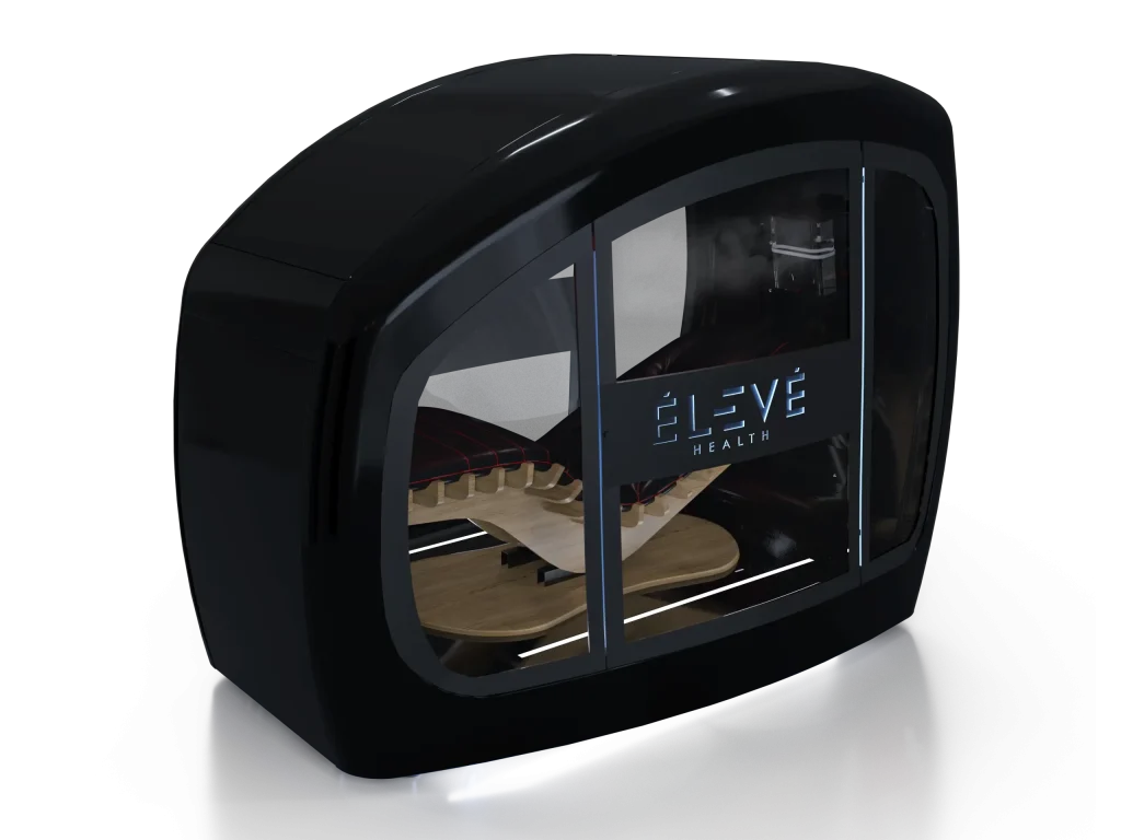 Capsula Revique HaloXL nera con marchio Élevé Health