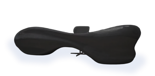 Chaise longue di design nera per centri benessere